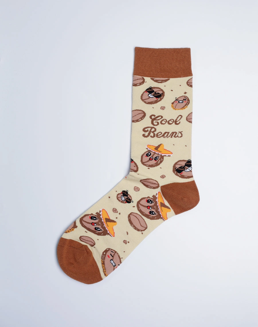 Men's Cool Beans Funny Crew Socks