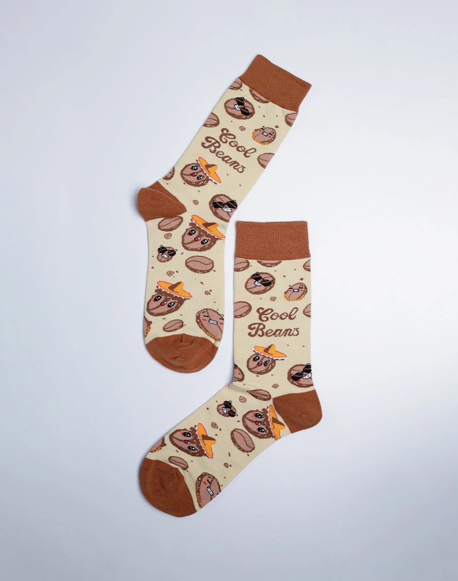 Men's Cool Beans Funny Crew Socks