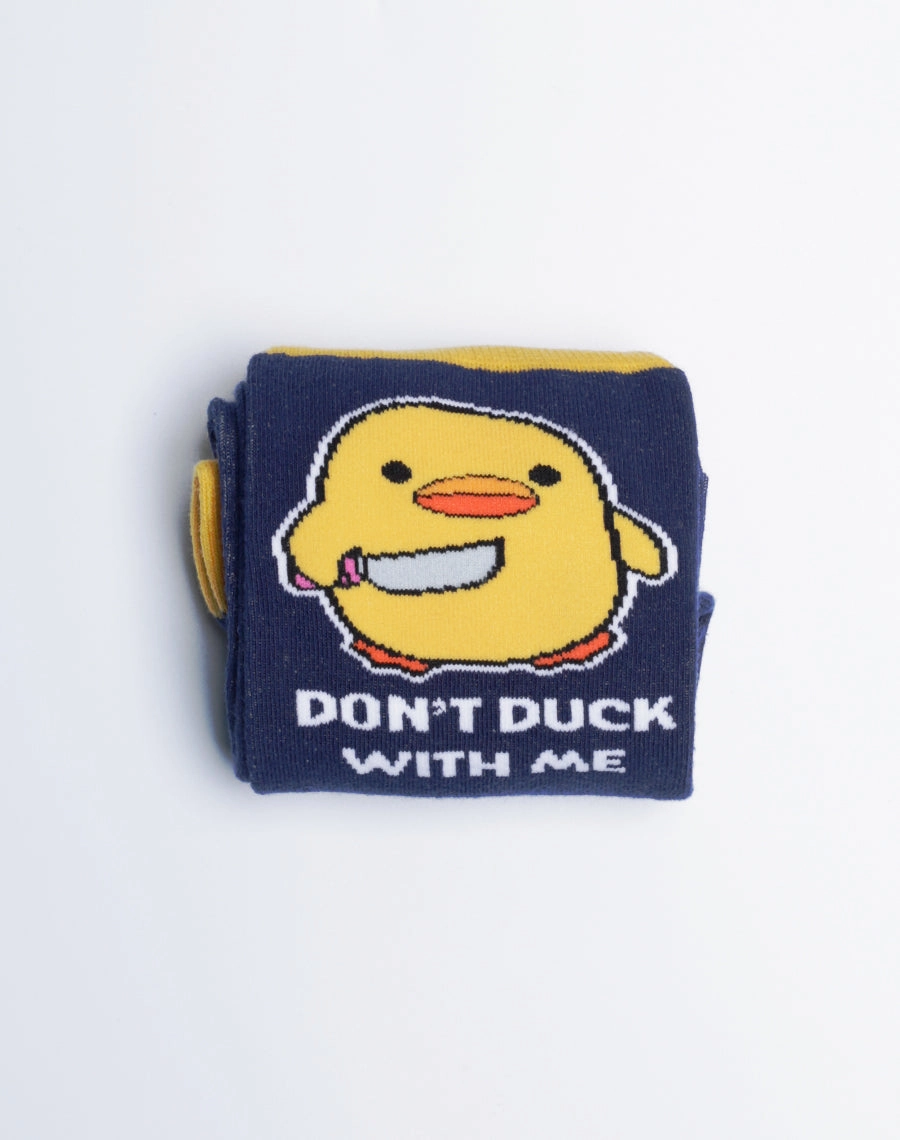 Men's Don't Duck With Me Funny Crew Socks
