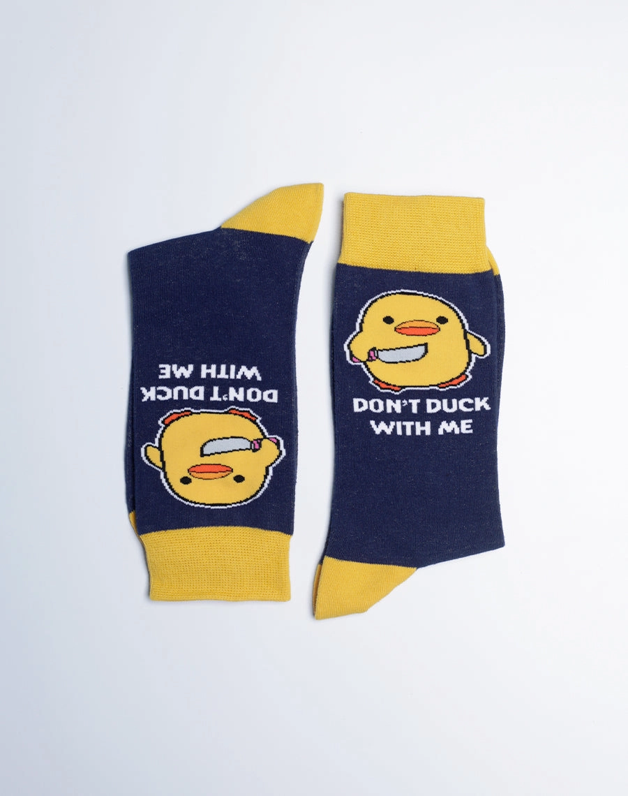 Men's Don't Duck With Me Funny Crew Socks