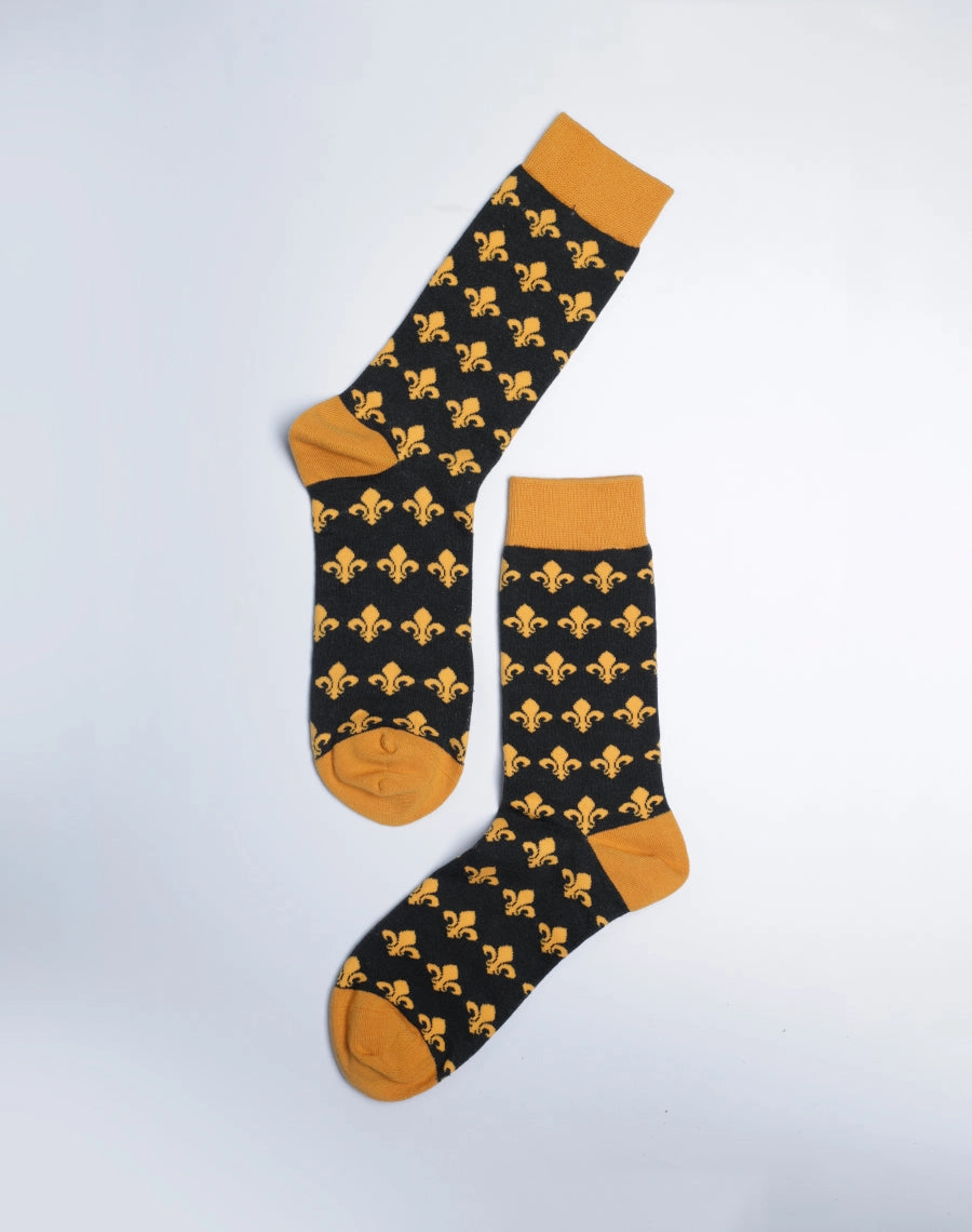 Men's Fleur De Lis Crew Socks