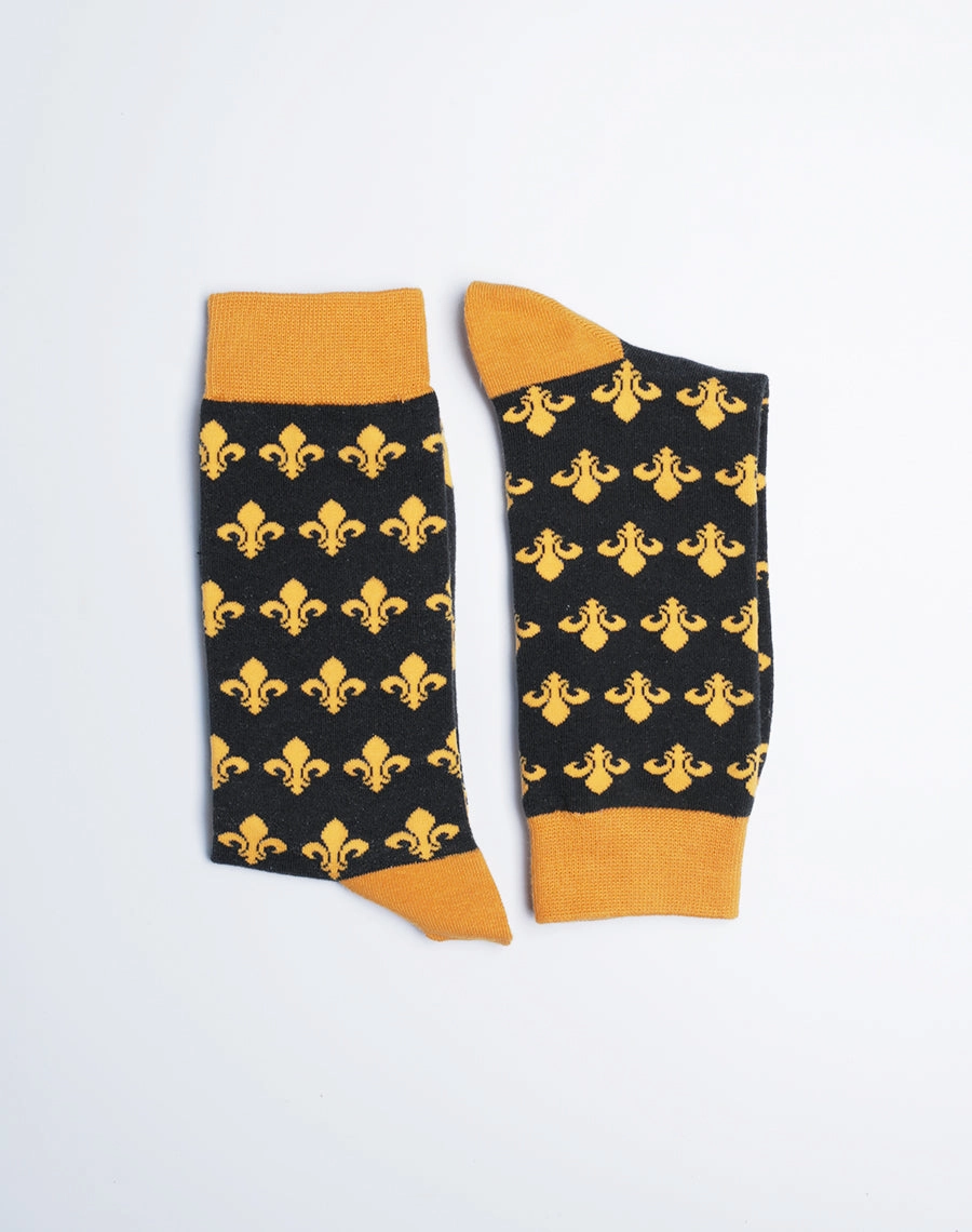 Men's Fleur De Lis Crew Socks