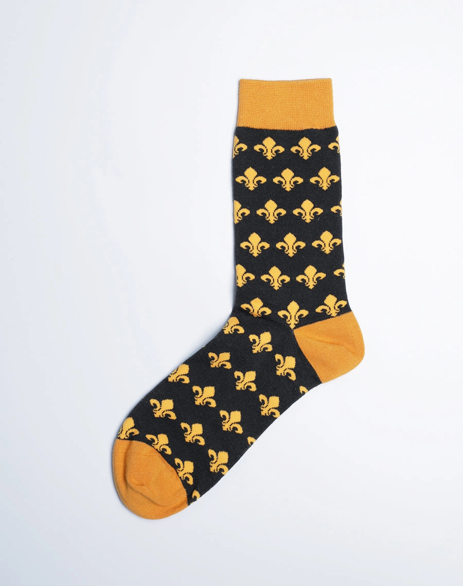 Men's Fleur De Lis Crew Socks