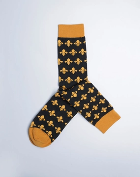 Men's Fleur De Lis Crew Socks