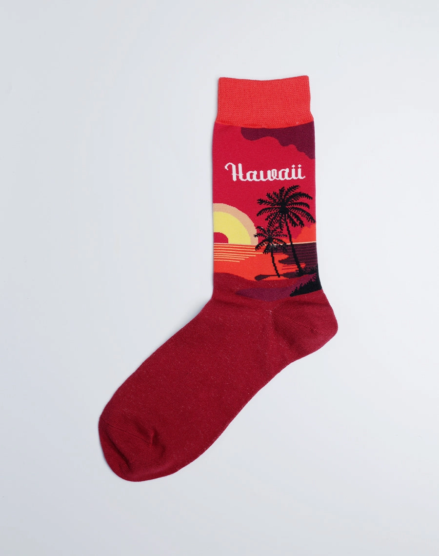 Men's Hawaii Sunset Crew Socks