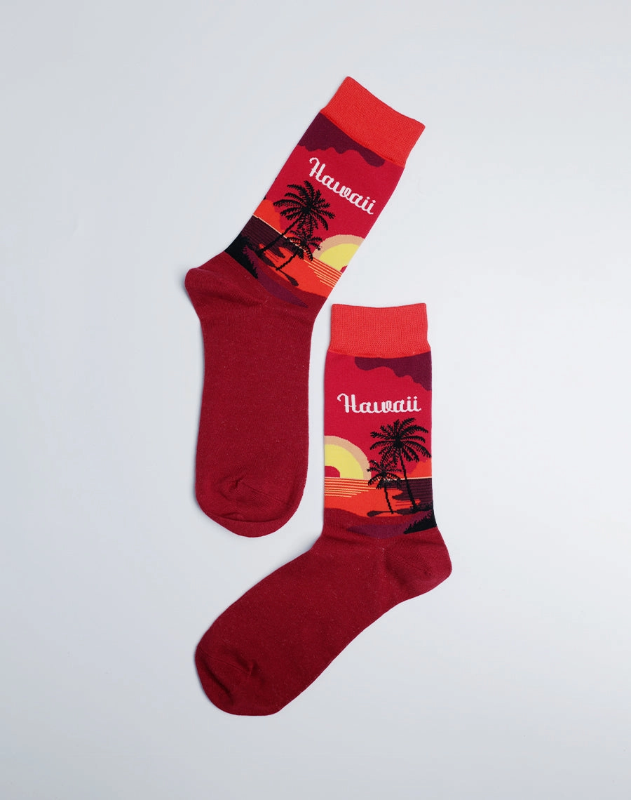 Men's Hawaii Sunset Crew Socks