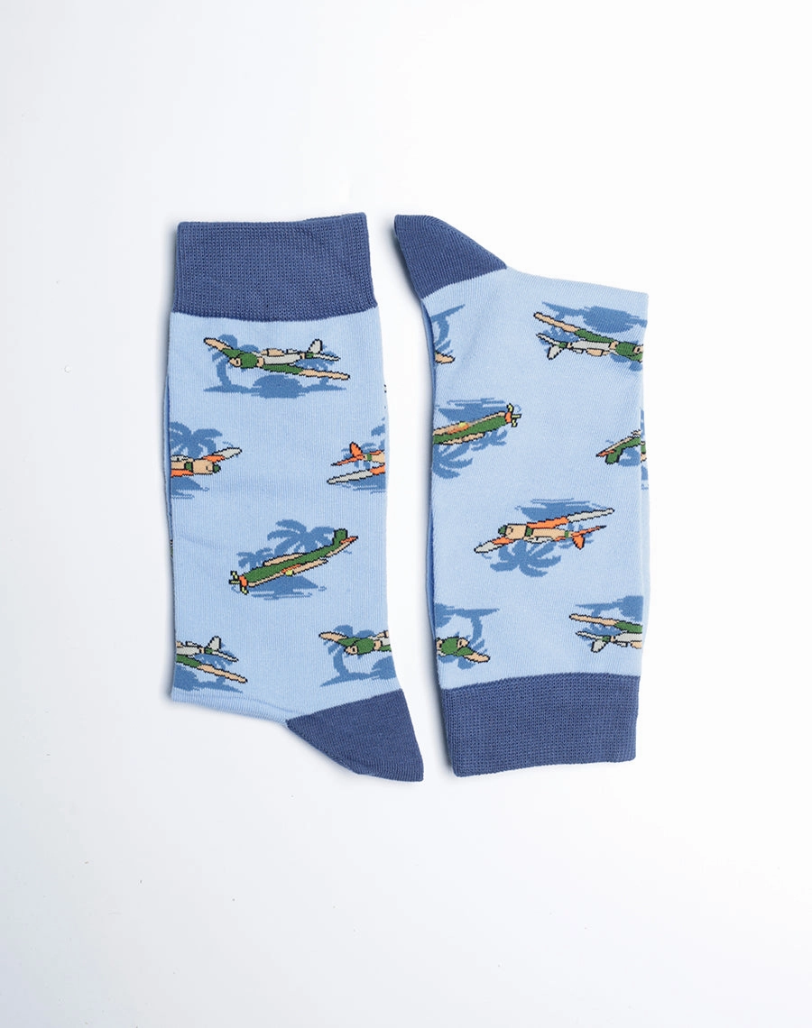 Men's Pearl Harbor Warbirds Tropical Crew Socks