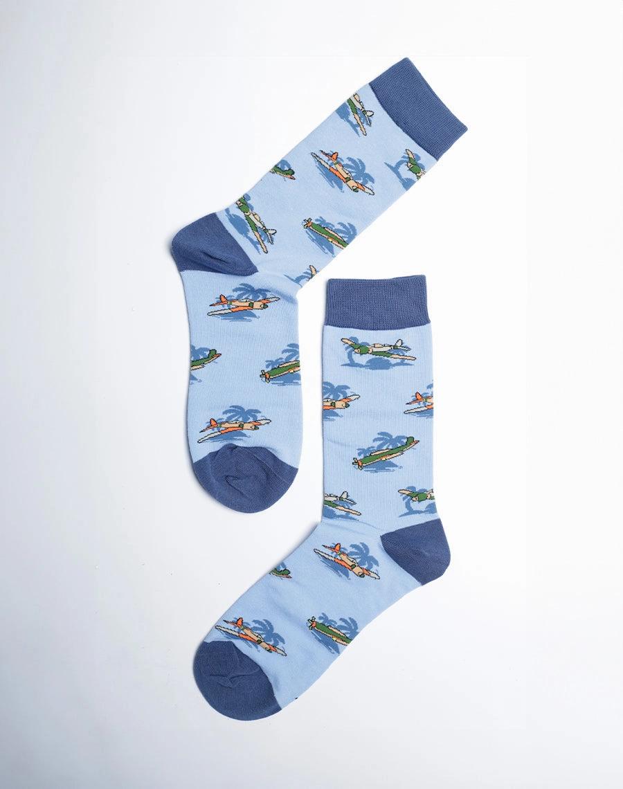 Men's Pearl Harbor Warbirds Tropical Crew Socks