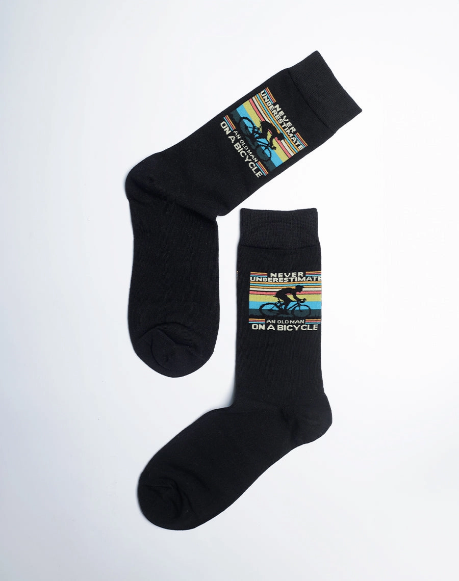 Men's Retro Rider Bicycle Crew Socks