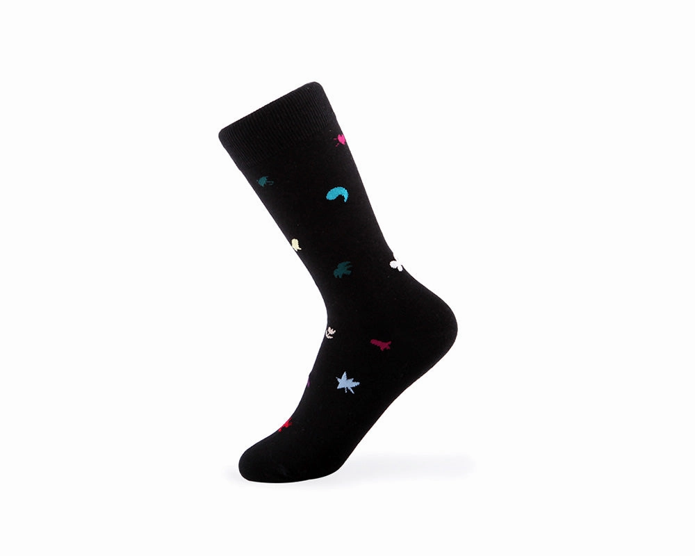 Men's Sketchbook Pattern Socks - Black