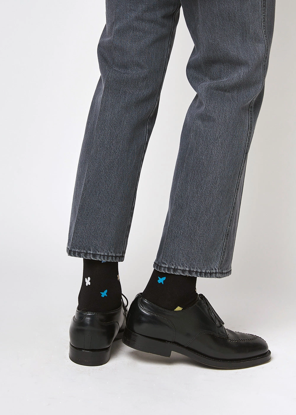 Men's Sketchbook Pattern Socks - Black