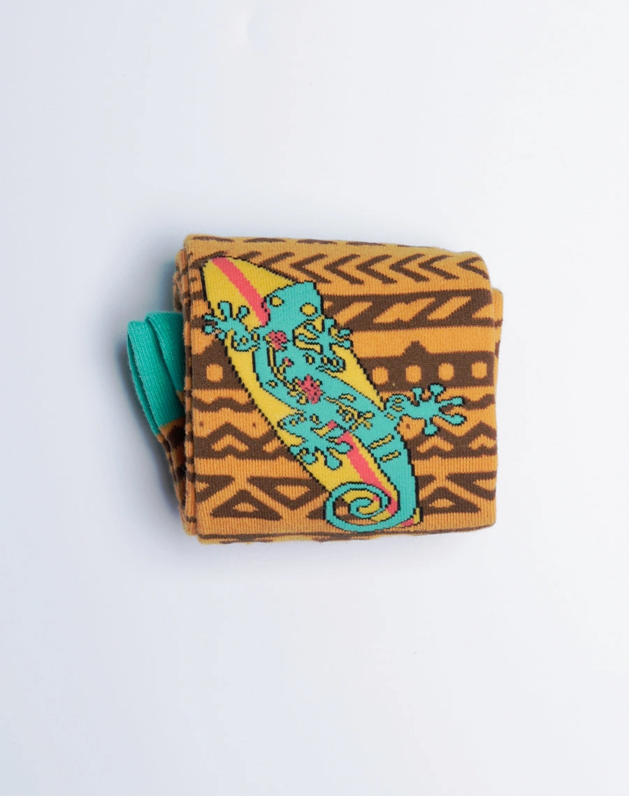 Men's Tribal Gecko Tropical Crew Socks