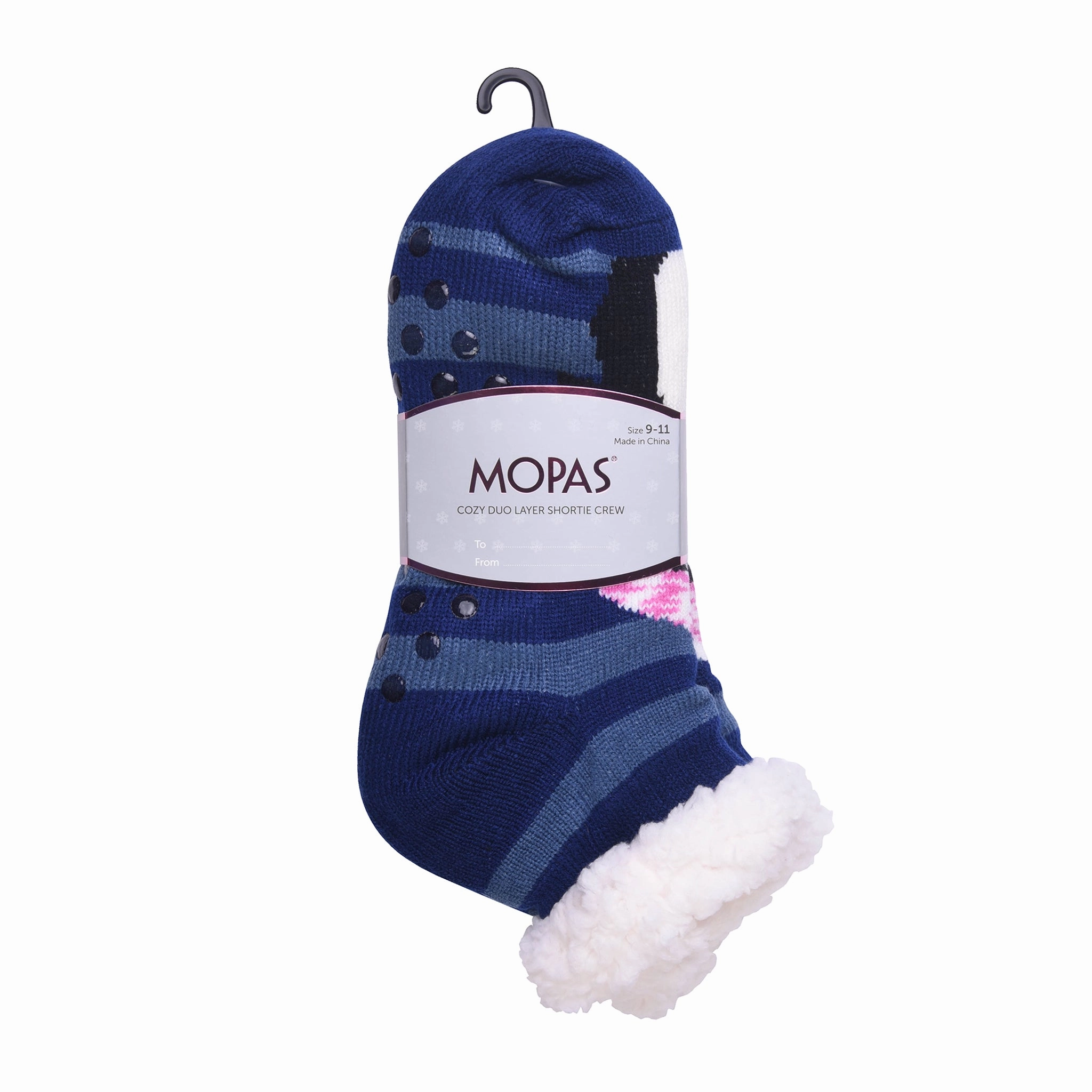 MOPAS COZY DUO LAYER SHORTIE CREW SOCKS (40303_ASST)