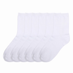 MOPAS GIRL'S COMPUTER CREW SOCKS (PR_WHITE)