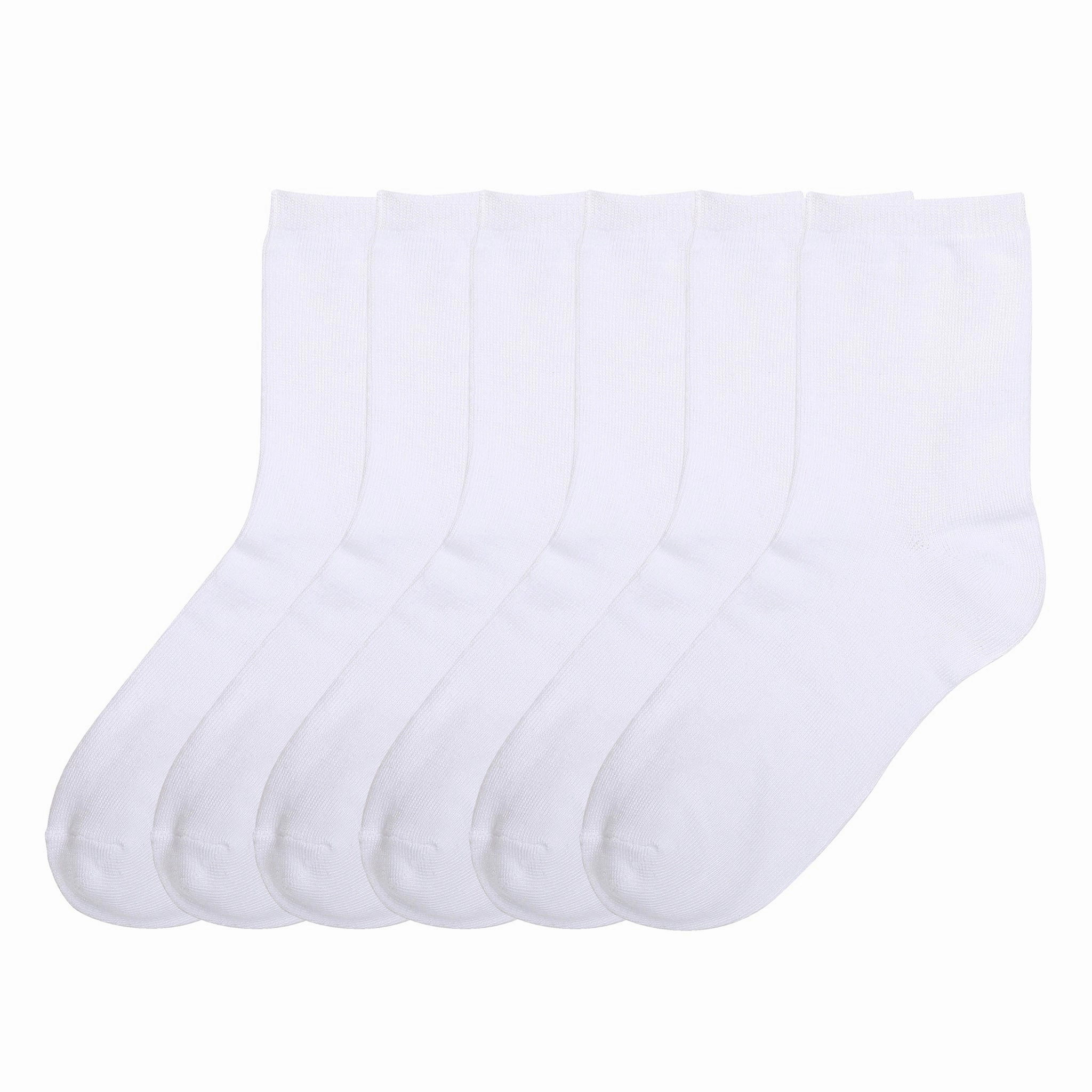 MOPAS GIRL'S COMPUTER CREW SOCKS (PR_WHITE)
