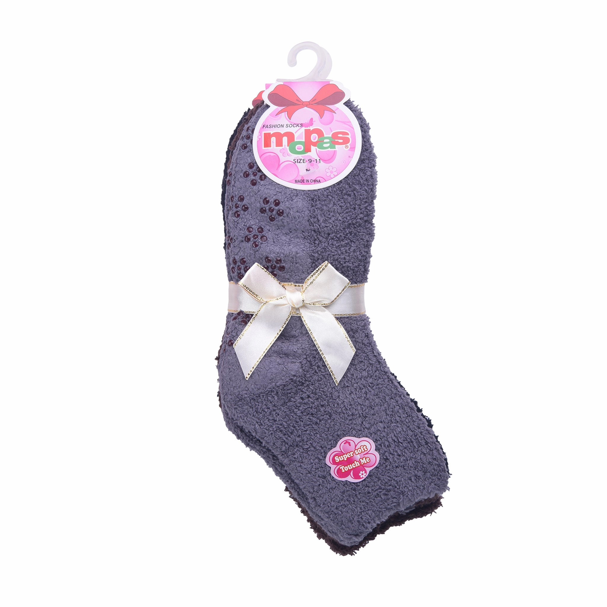 MOPAS PLUSH SOFT SOCKS NON SKID (30302_PLAIN3)