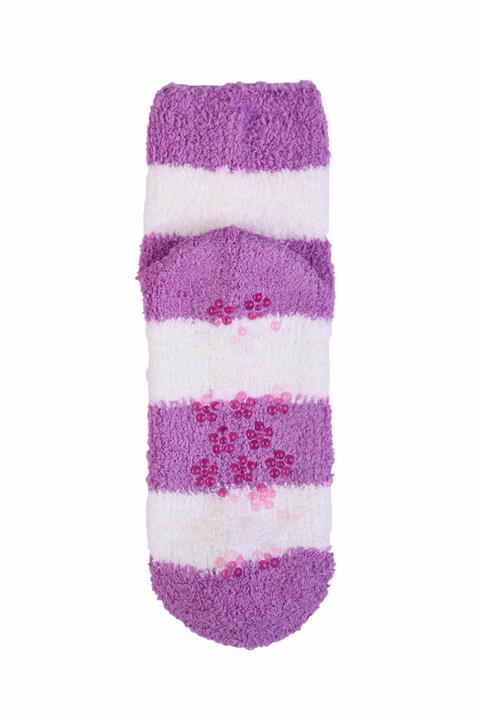 MOPAS PLUSH SOFT SOCKS NON SKID (30302_STRIPE1)