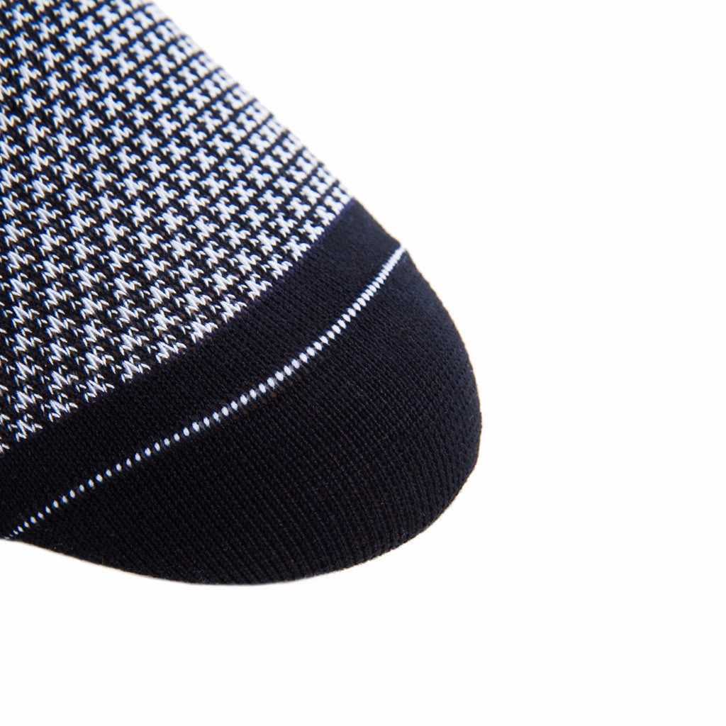 Navy and Sky Blue Birdseye Cotton Sock Linked Toe OTC