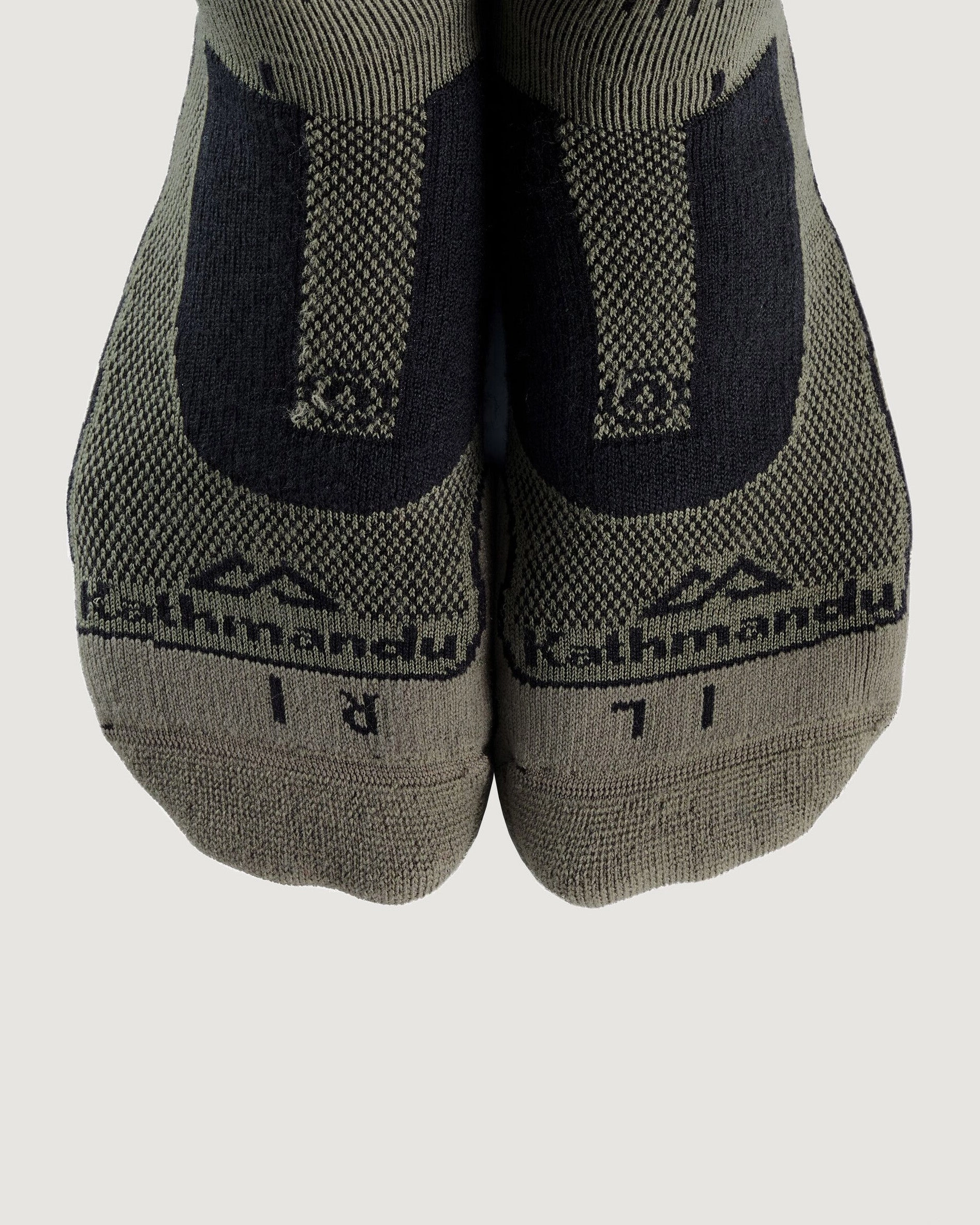 NuYarn Ergonomic Quarter Crew Hiking Socks - Moss