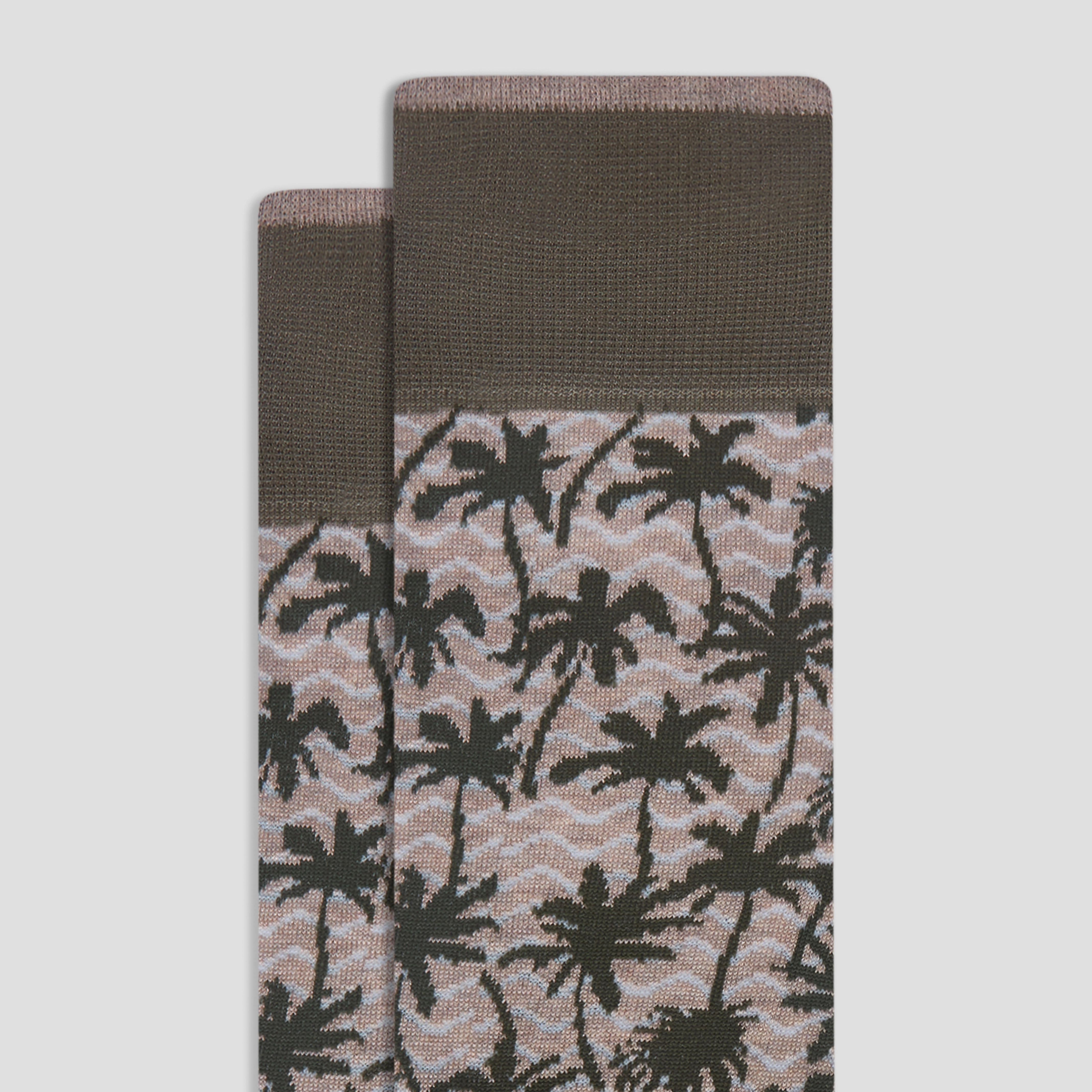 Palm Tree Mid-Calf Socks