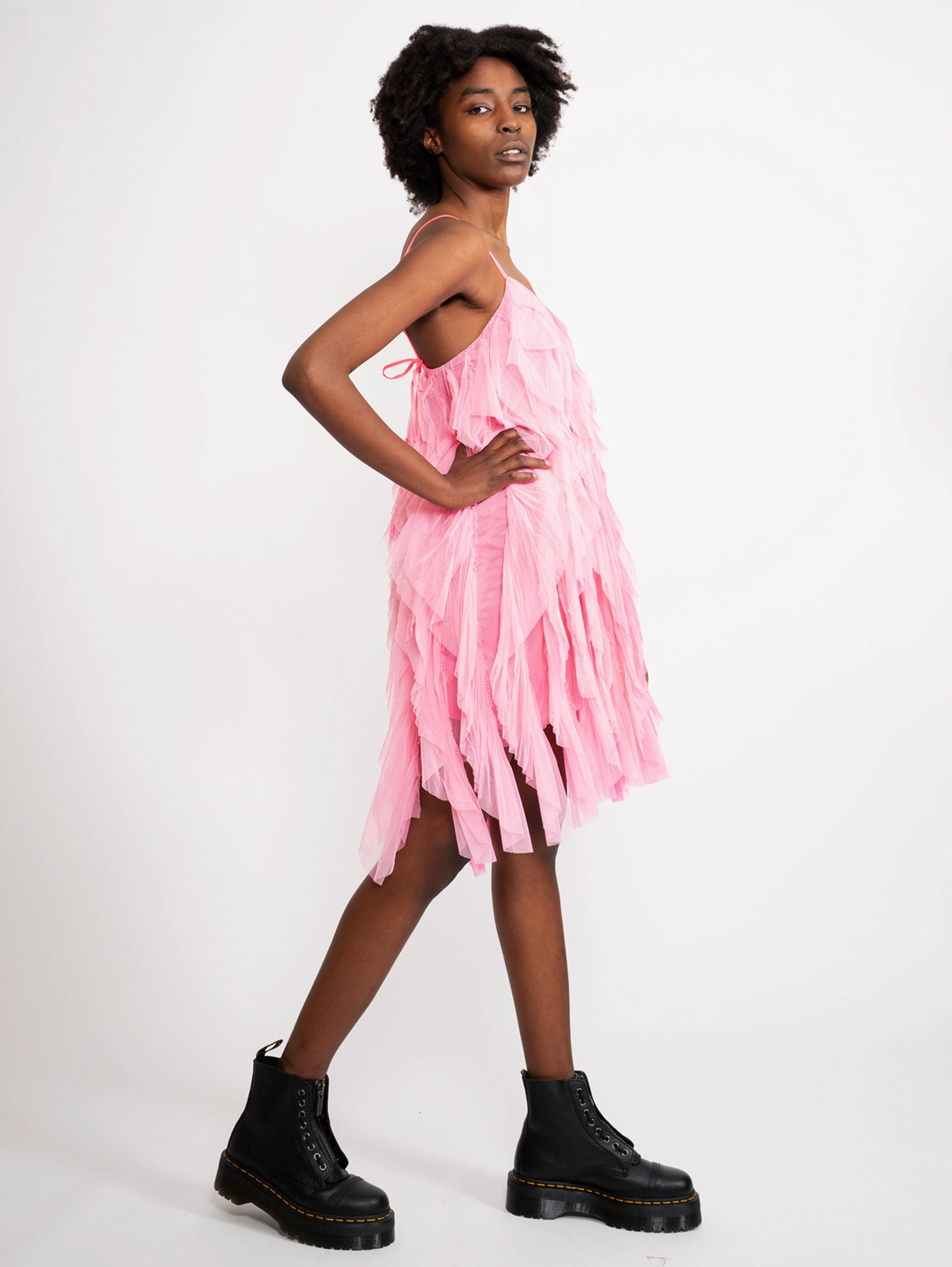 Pink Bicolor Tulle Dress