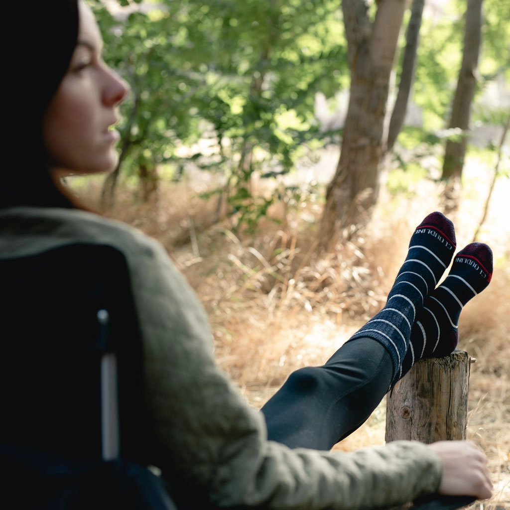 Pinstripe Hiking Sock - Medium Cushion