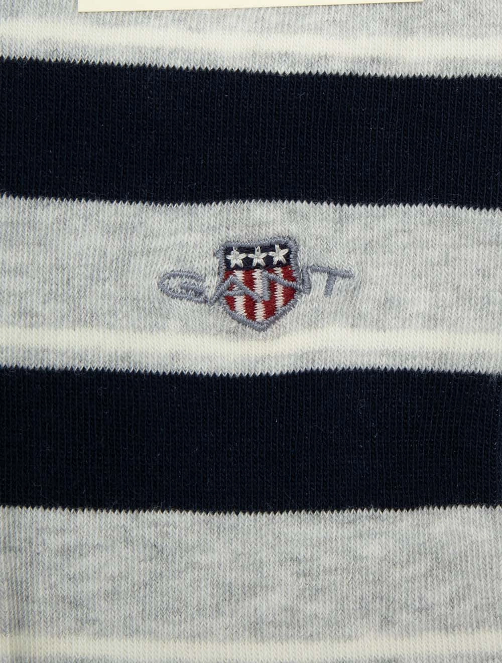 Shield Striped Socks Light Grey Melange