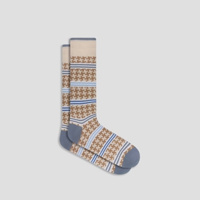 Striped Hound's Tooth Mid-Calf Socks