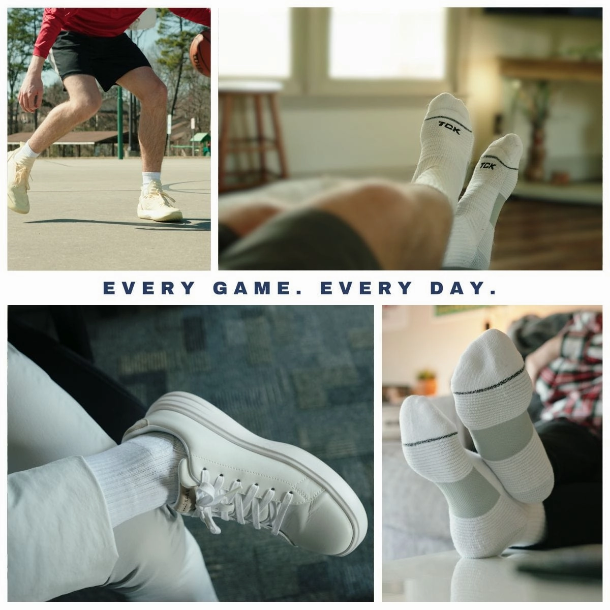 TCK 365 Everyday Athletic Crew Socks - Single Pair