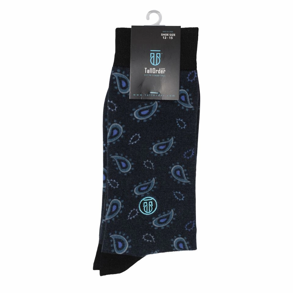 The Ralphie - Extra Cushioned - Purple Paisley Dress Socks