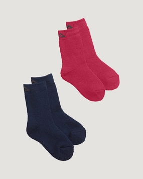 Thermo Kids' Unisex Socks 2Pk - Dark Blue/Raspberry