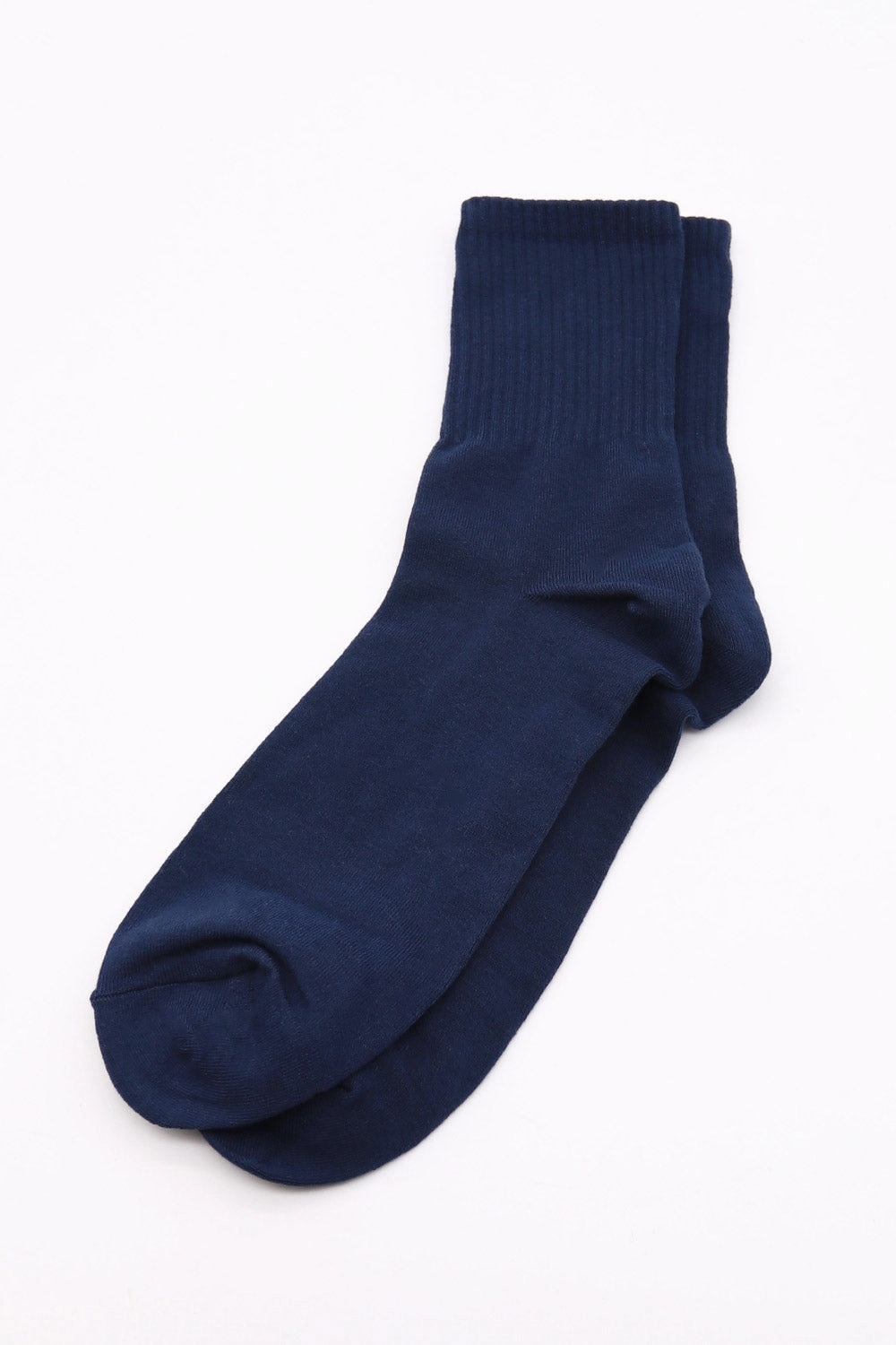 Unisex Plain Ribbed Socks