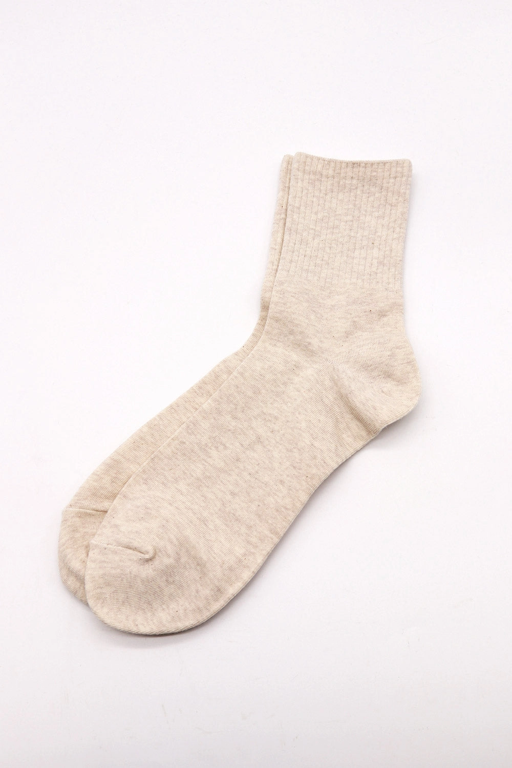 Unisex Plain Ribbed Socks