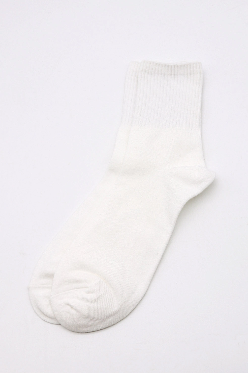 Unisex Plain Ribbed Socks