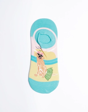 Women's Beach Dog No Show Socks