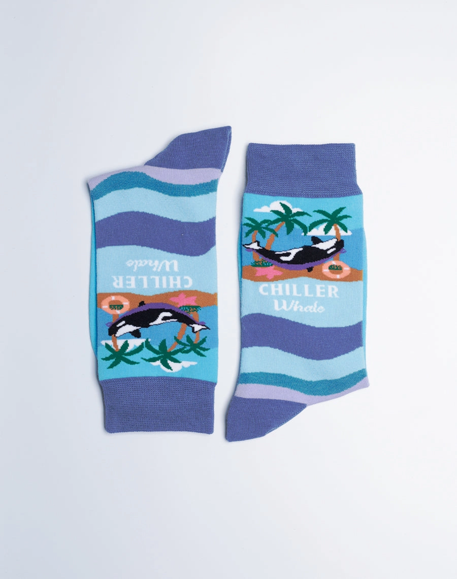 Women's Chiller Whale Funny Crew Socks