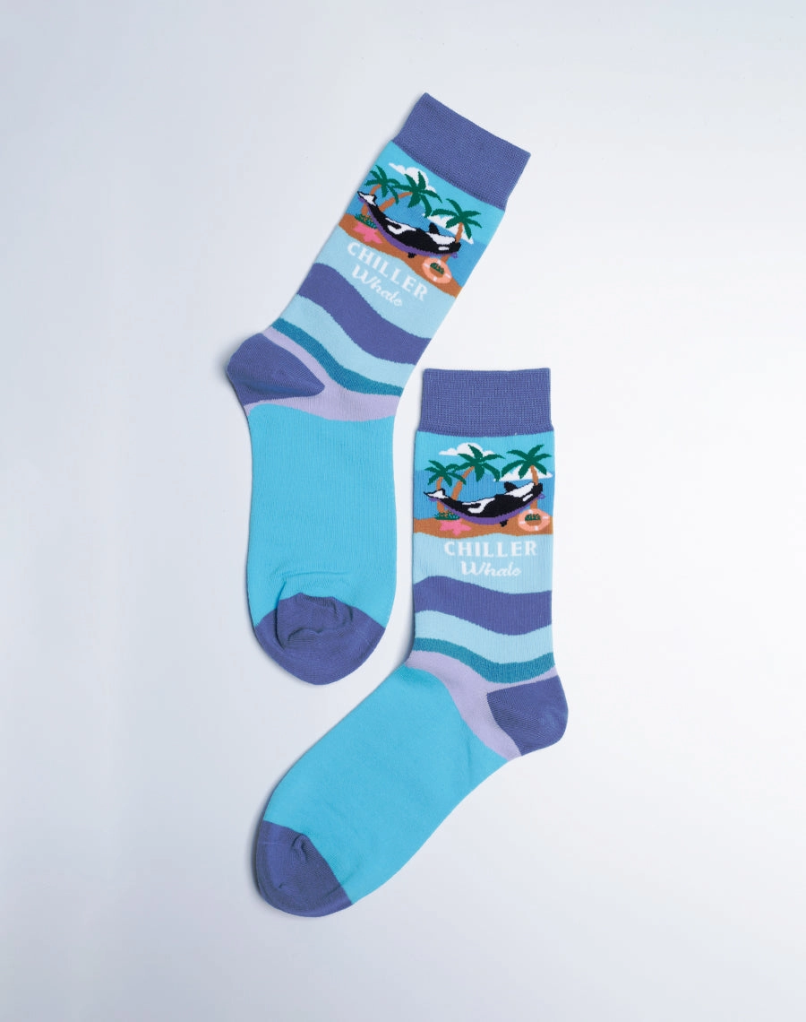Women's Chiller Whale Funny Crew Socks
