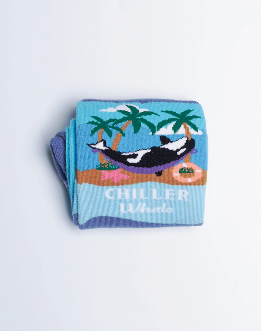 Women's Chiller Whale Funny Crew Socks