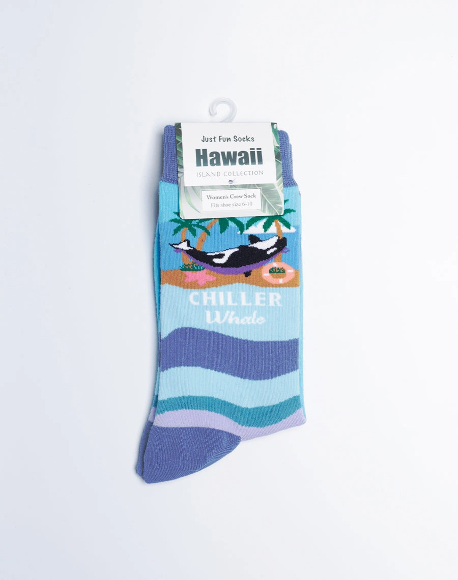 Women's Chiller Whale Funny Crew Socks