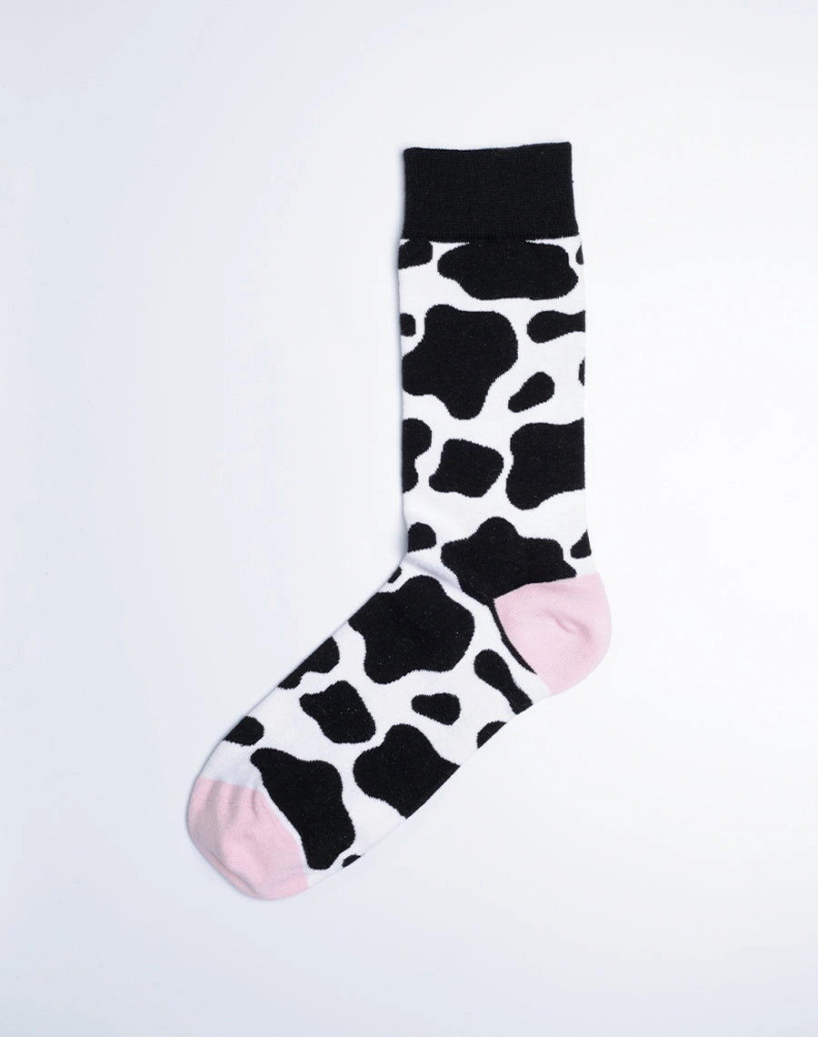 Women's Cowprint Animal Crew Socks