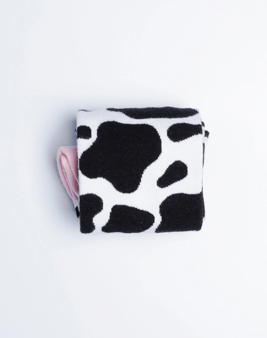 Women's Cowprint Animal Crew Socks