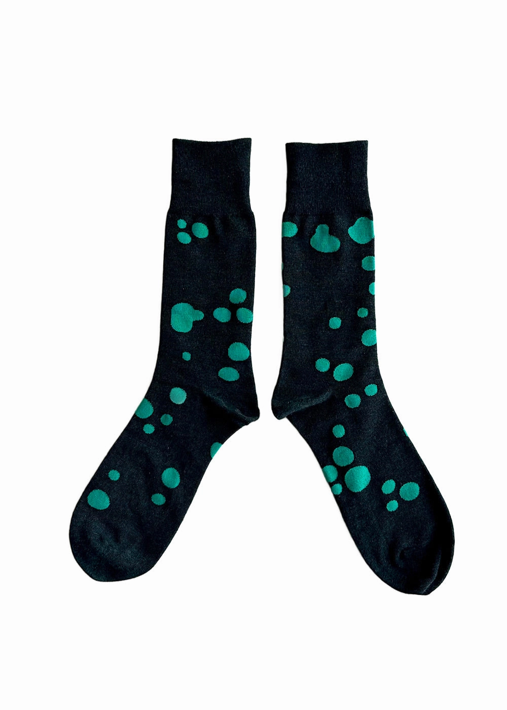 Women's Dalmatian Pattern Socks - Gray & Mint