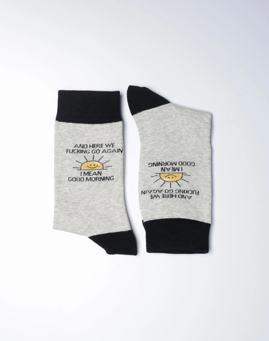 Women's I Mean Good Morning Funny Crew Socks