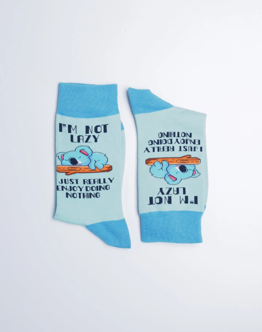 Women's Not Lazy Koala Crew Socks