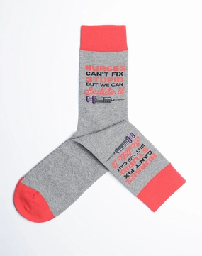 Women's Nurses Can't Fix Stupid Funny Crew Socks