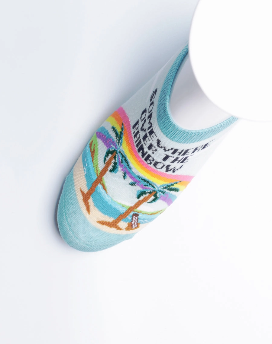 Women's Somewhere Over The Rainbow No Show Socks