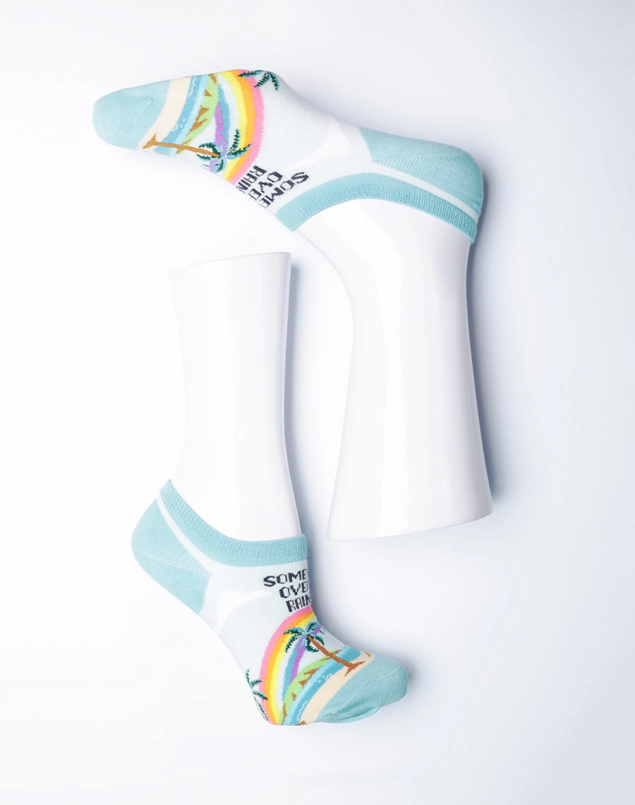 Women's Somewhere Over The Rainbow No Show Socks