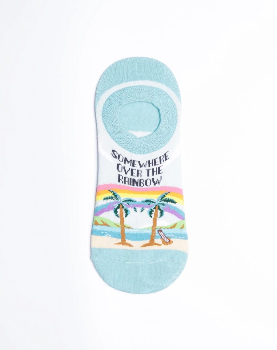 Women's Somewhere Over The Rainbow No Show Socks